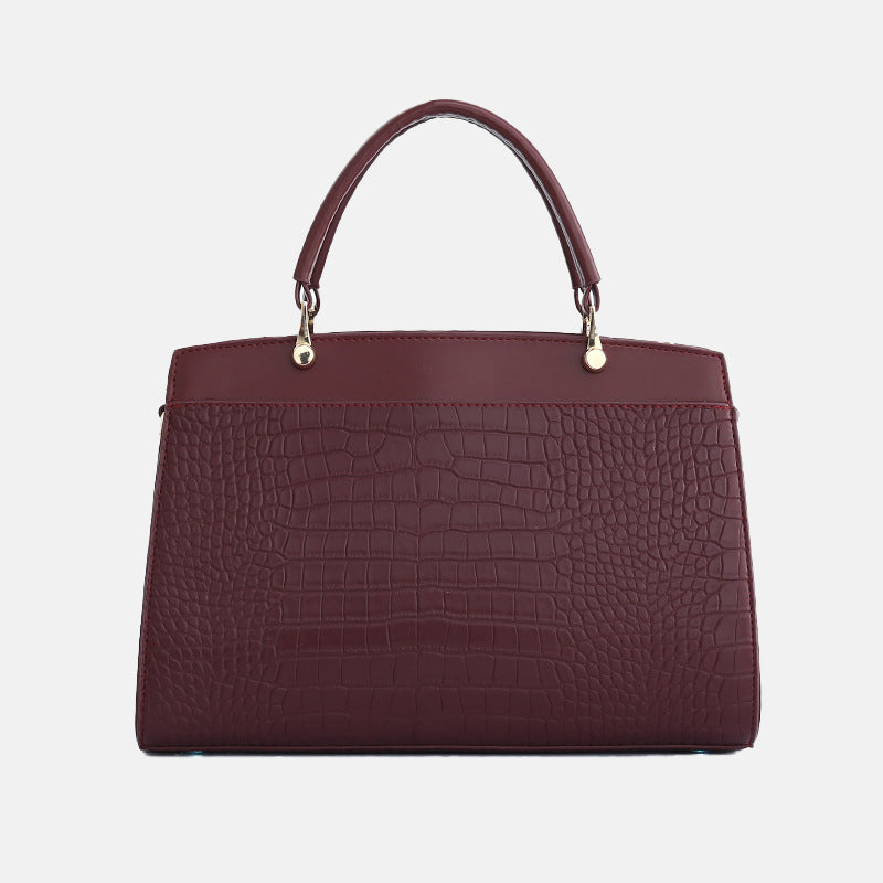 Women’s Croc Print Satchel Handbags with Shoulder Strap image 2