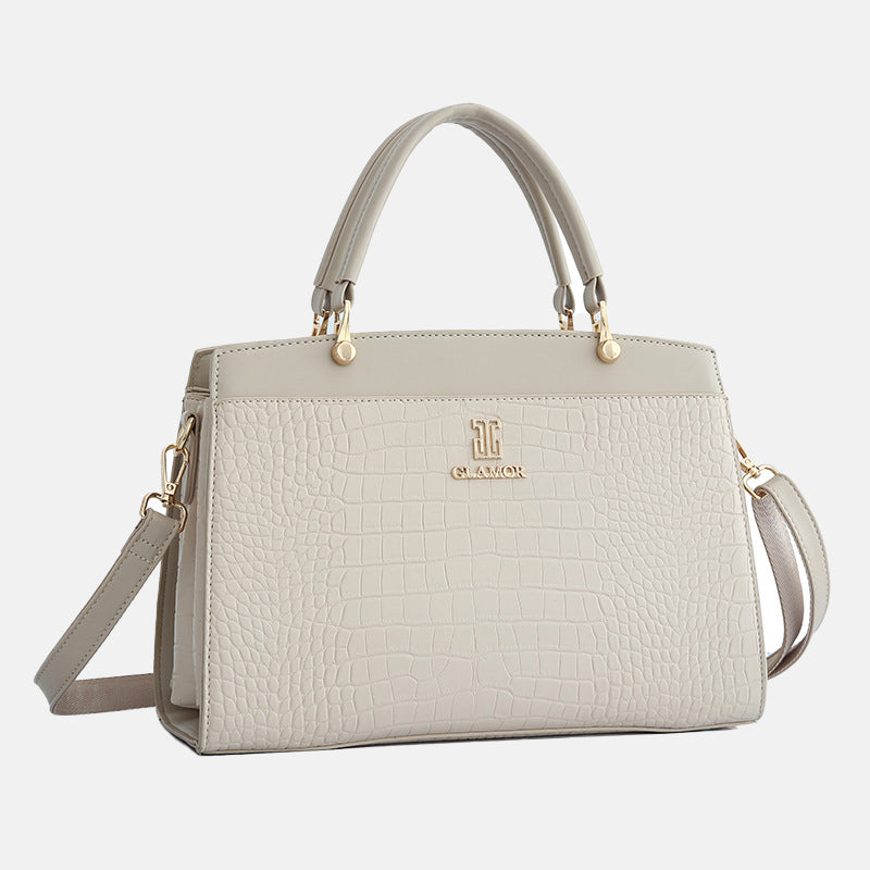 Women’s Croc Print Satchel Handbags with Shoulder Strap image 4