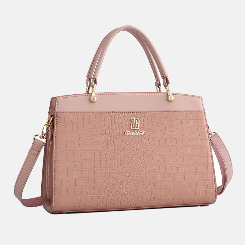Women’s Croc Print Satchel Handbags with Shoulder Strap image 5