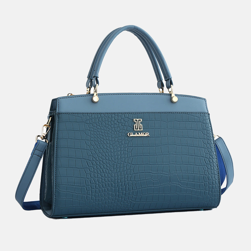 Women’s Croc Print Satchel Handbags with Shoulder Strap image 7