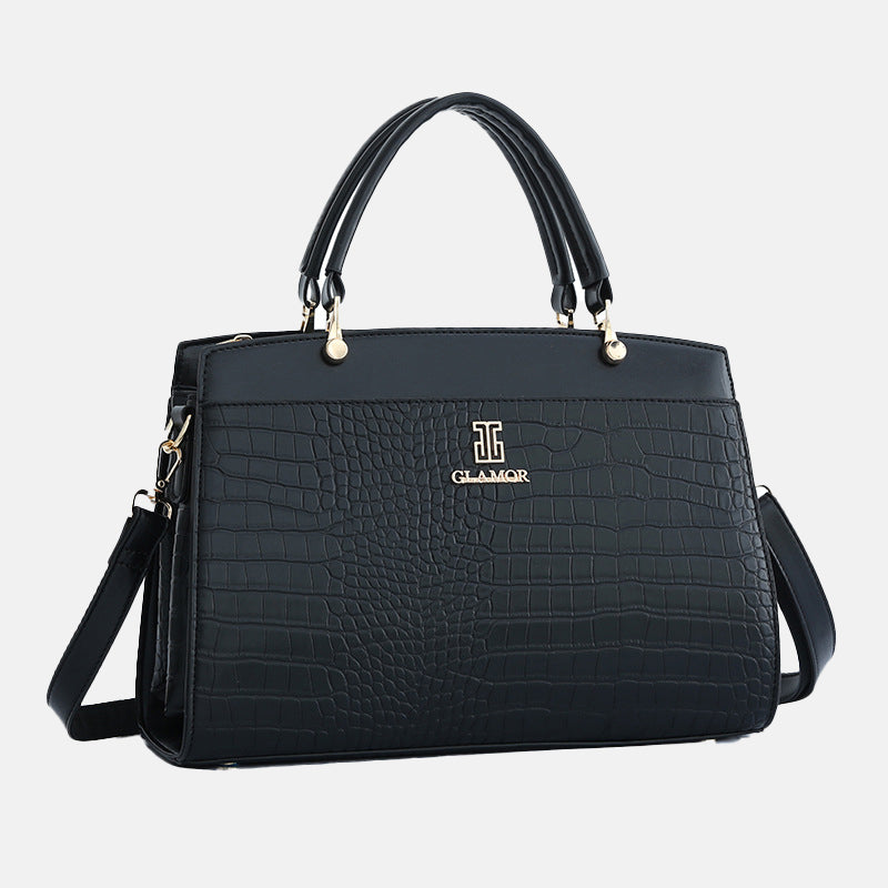 Women’s Croc Print Satchel Handbags with Shoulder Strap image 9