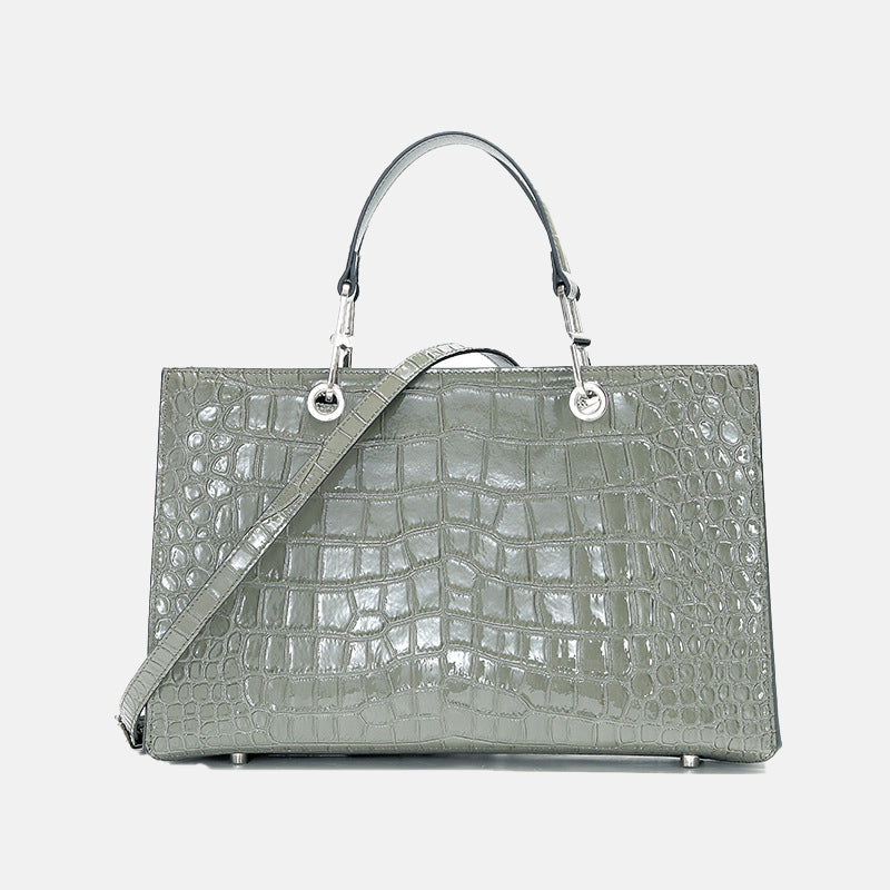 Women’s Croc Print Tote Bags in Genuine Leather image