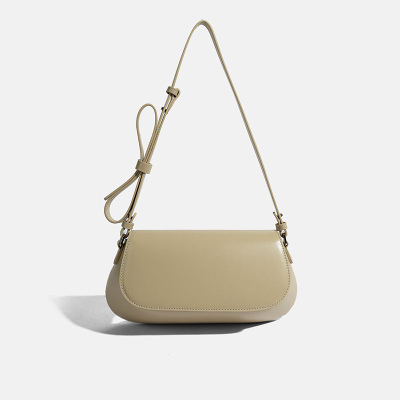 Women’s Flap Closure Crossbody Shoulder Saddle Bag In Genuine Leather image