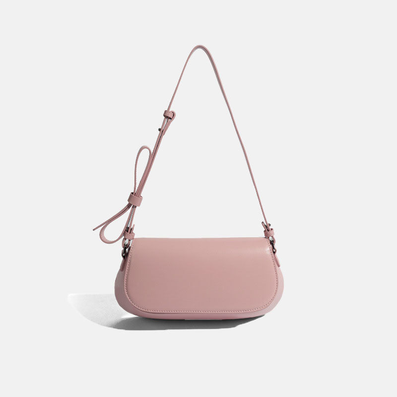 Women’s Flap Closure Crossbody Shoulder Saddle Bag In Genuine Leather image 6
