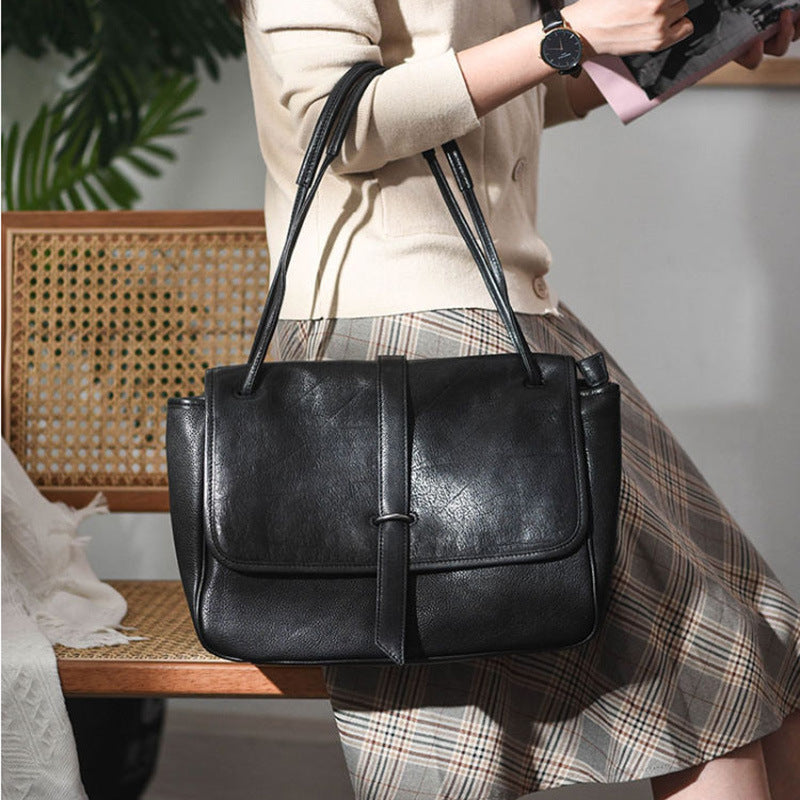 Women’s Full Grain Leather Large Satchel Bags image 5