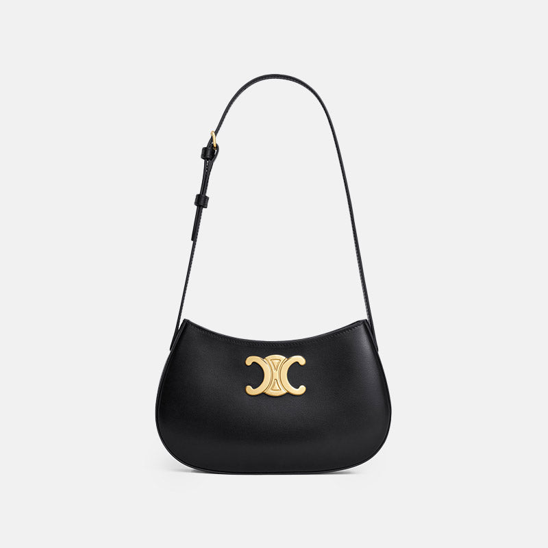 Women’s Genuine Leather Arc de Triomphe Shoulder Baguette Bag image 4