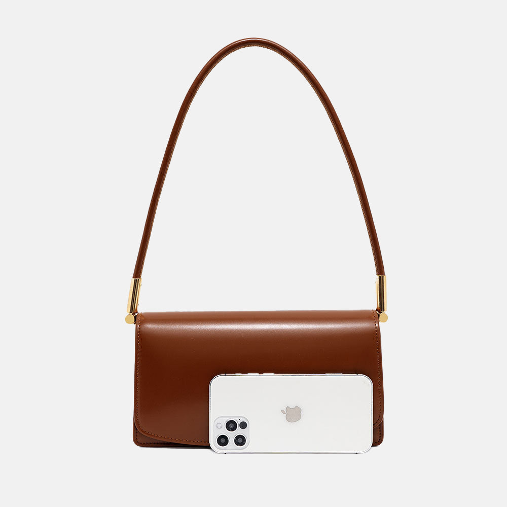 Women’s Genuine Leather Baguette Shoulder Bag image 6