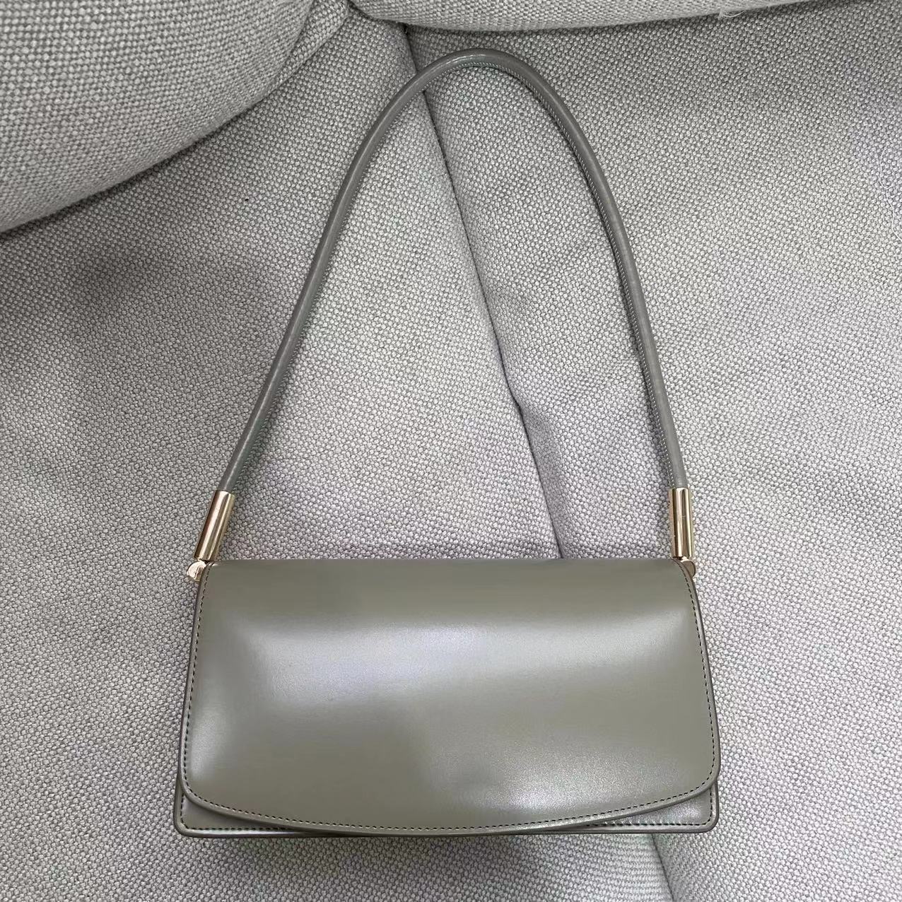 Women’s Genuine Leather Baguette Shoulder Bag image 12