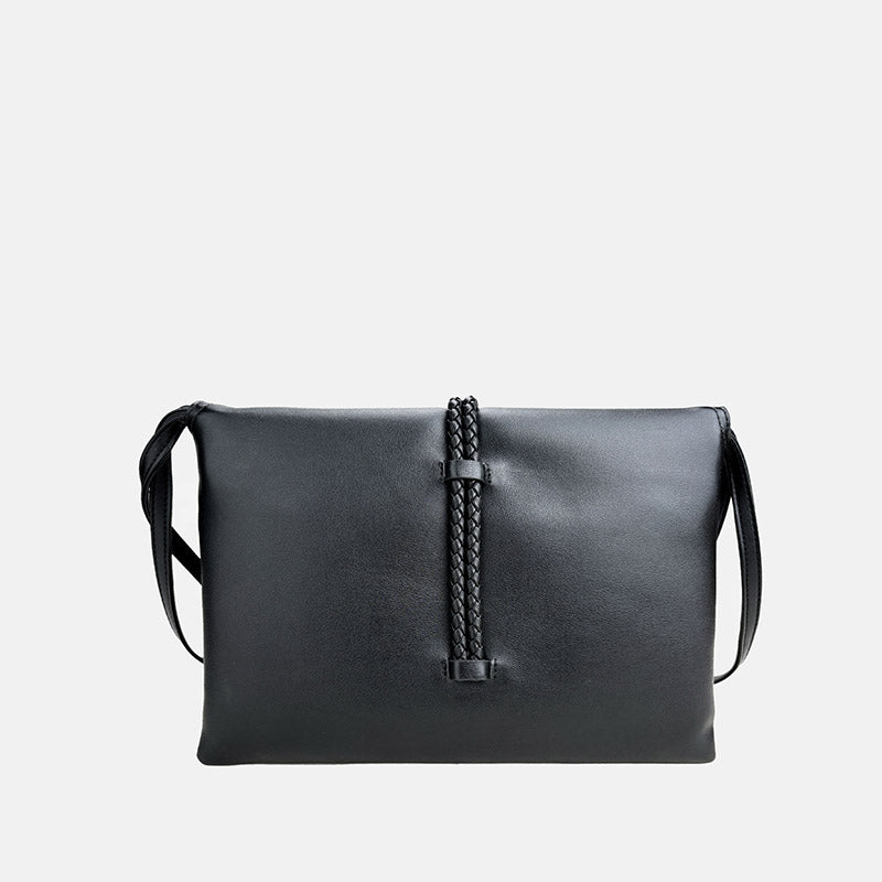 Women’s Genuine Leather Card-Slot Lock Crossbody Messenger Bag image 3