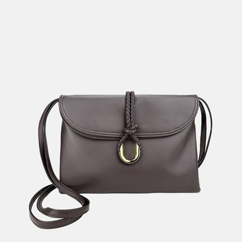 Women’s Genuine Leather Card-Slot Lock Crossbody Messenger Bag image 4