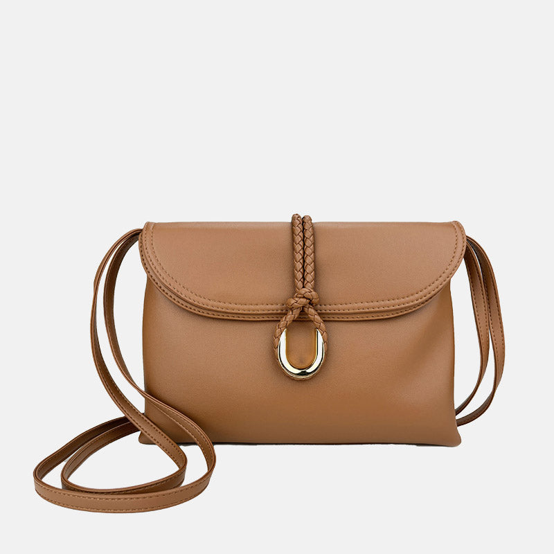 Women’s Genuine Leather Card-Slot Lock Crossbody Messenger Bag image 5