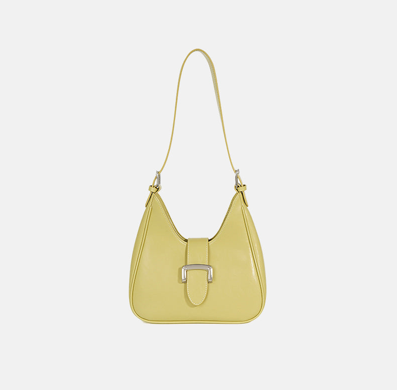 Women’s Genuine Leather Crossbody Hobo Bag with Lock Buckle image 5