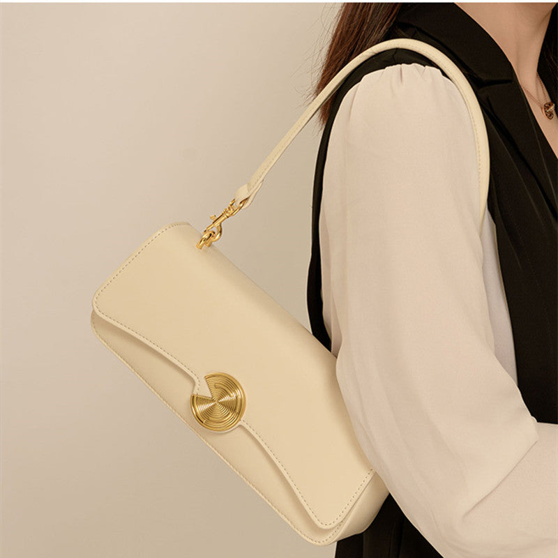 Women’s Genuine Leather Crossbody Shoulder Baguette Bag image 3