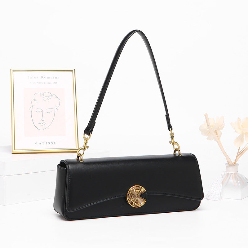 Women’s Genuine Leather Crossbody Shoulder Baguette Bag image 6