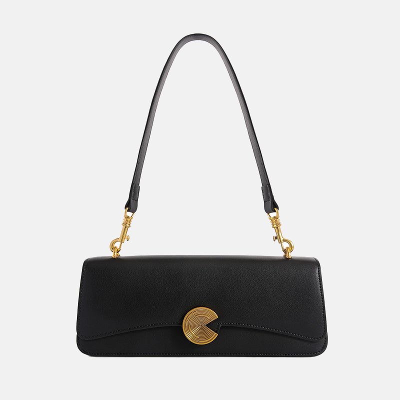 Women’s Genuine Leather Crossbody Shoulder Baguette Bag image 5