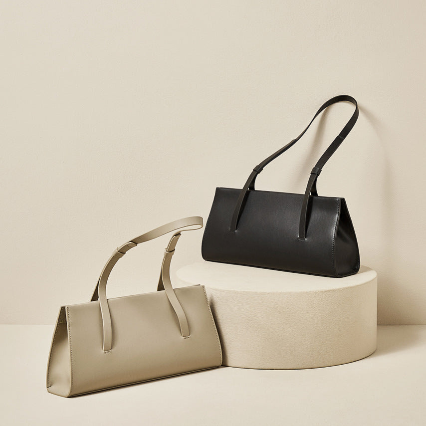 Women’s Genuine Leather Shoulder Baguette Bag image 5