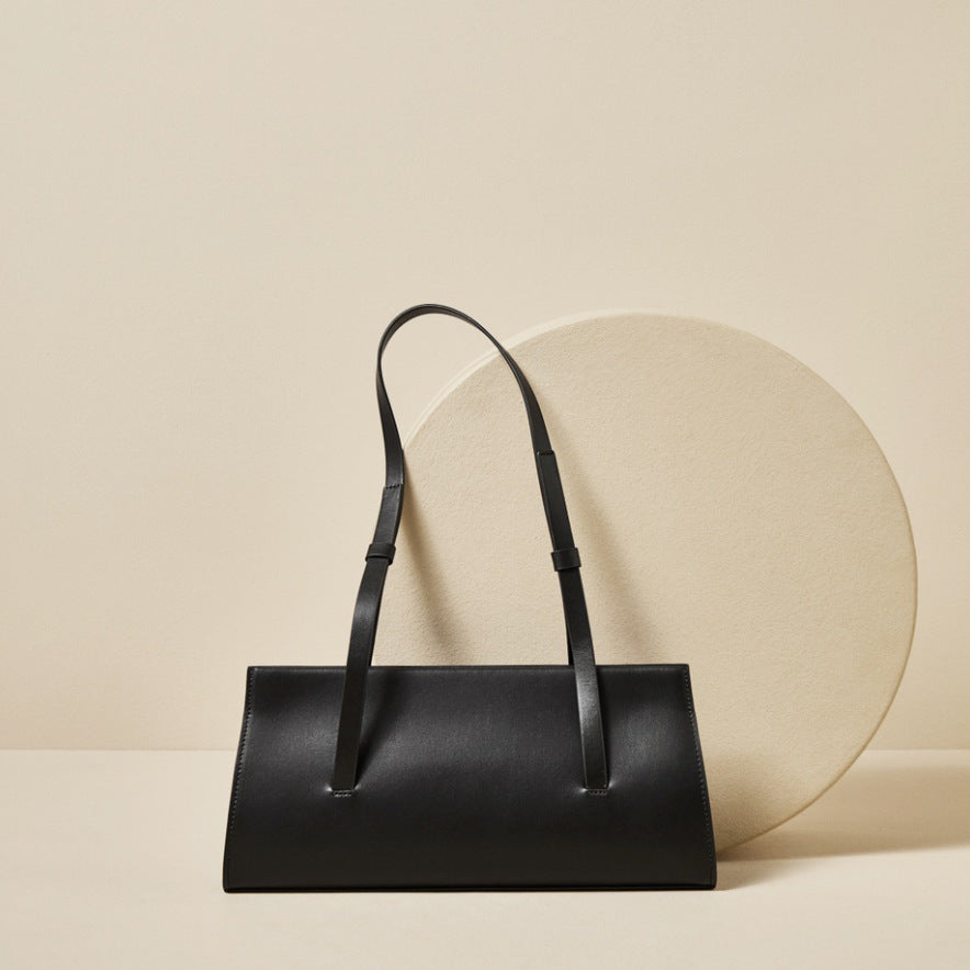 Women’s Genuine Leather Shoulder Baguette Bag image 4