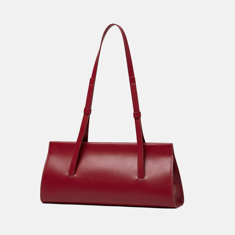 Women’s Genuine Leather Shoulder Baguette Bag image