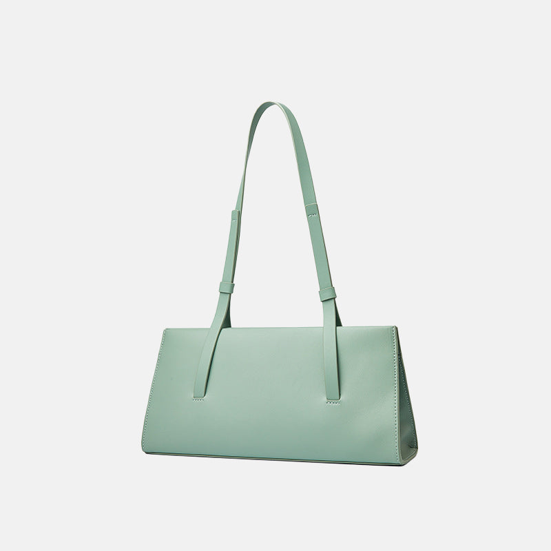 Women’s Genuine Leather Shoulder Baguette Bag image 8