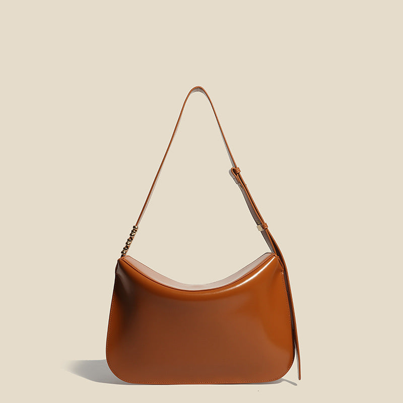Women’s Genuine Leather Crossbody Shoulder Baguette Bags In Minimalist image 2