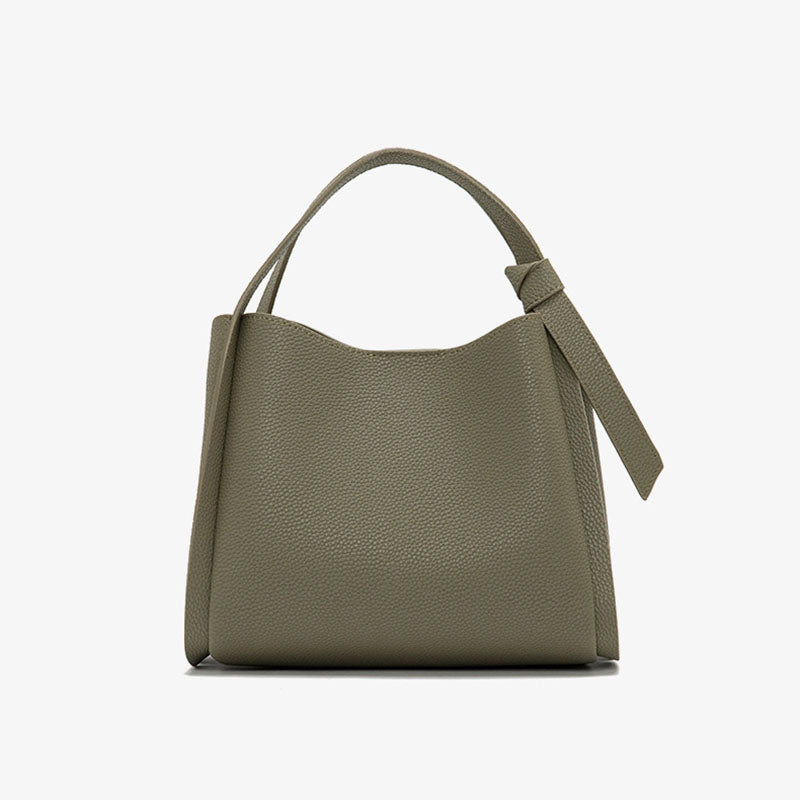 Women’s Genuine Leather Crossbody Shoulder Bucket Bag In Minimalist image 5