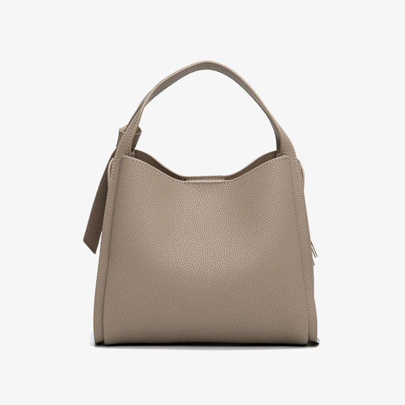 Women’s Genuine Leather Crossbody Shoulder Bucket Bag In Minimalist image