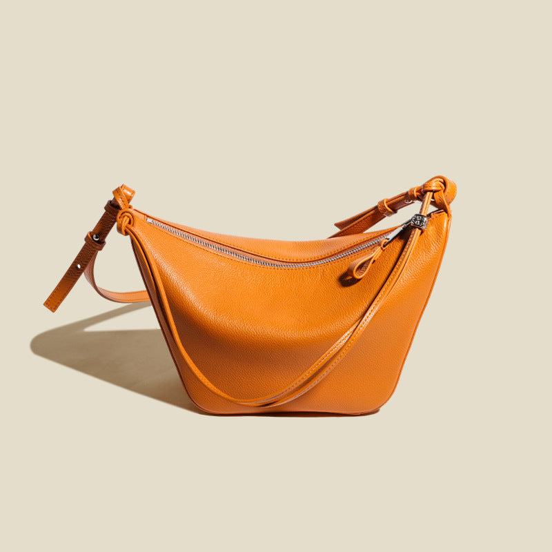 Women’s Genuine Leather Dumpling Shape Single Shoulder Crossbody Bag image 2