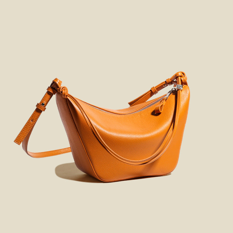 Women’s Genuine Leather Dumpling Shape Single Shoulder Crossbody Bag image 3