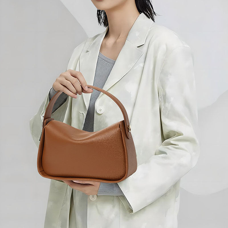 Women’s Genuine Leather Dumpling Shape Single Shoulder Crossbody Handbag image 3