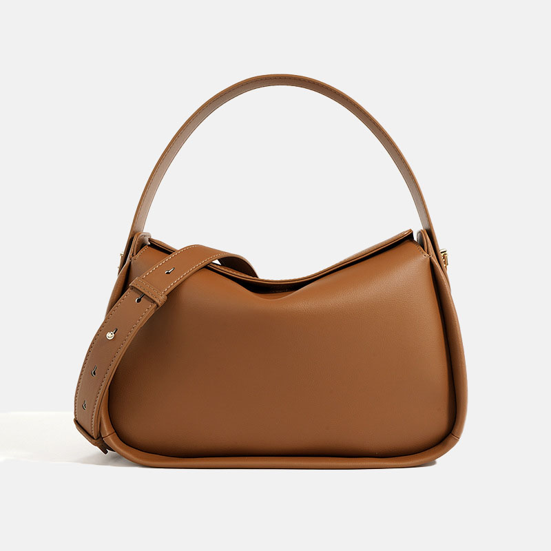 Women’s Genuine Leather Dumpling Shape Single Shoulder Crossbody Handbag image