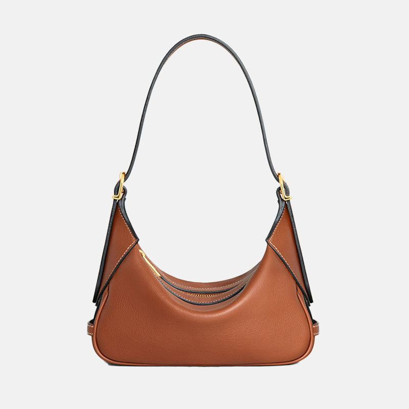 Women’s Genuine Leather Dumpling-Shaped Shoulder Bag image