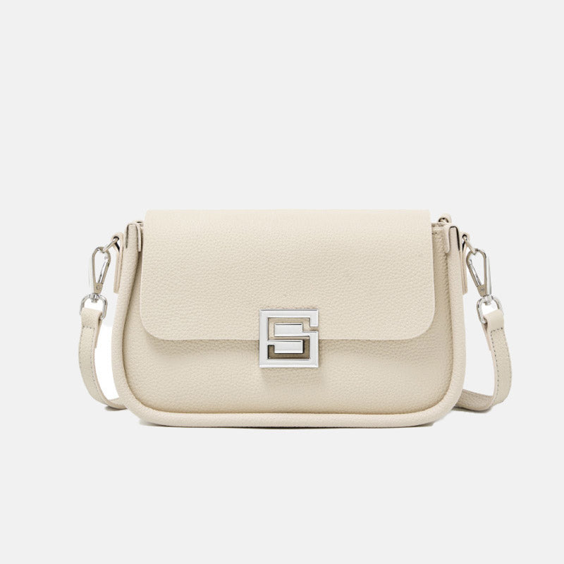 Women’s Genuine Leather Flap Closure Magnetic Shoulder Bag image 7