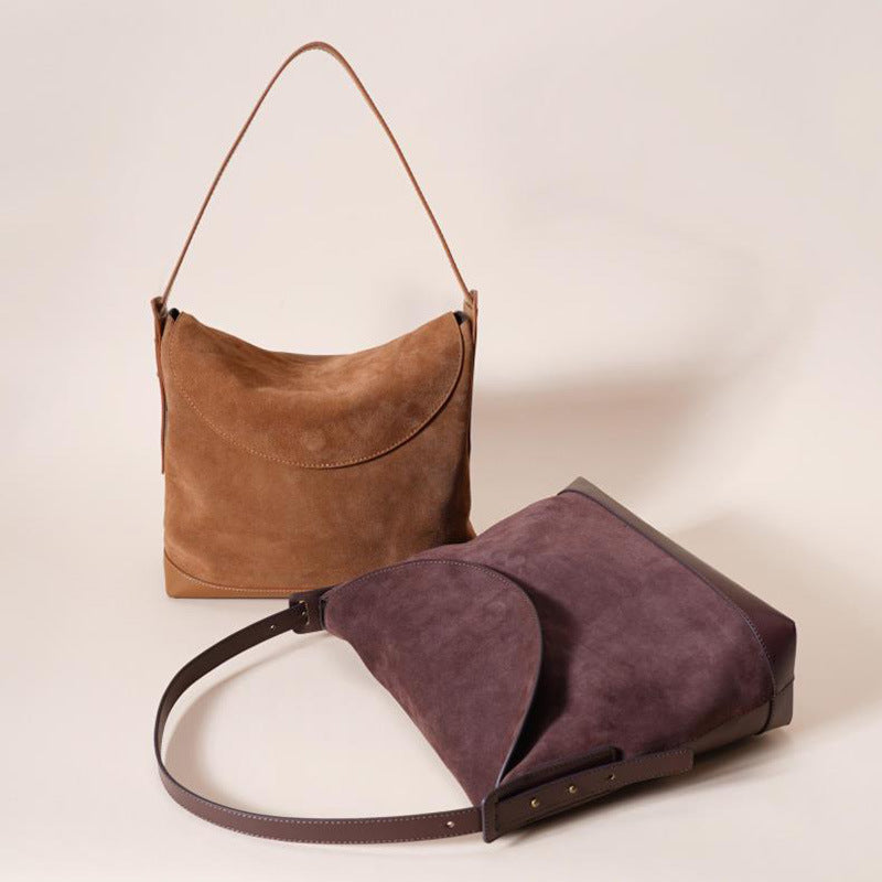 Women’s Genuine Leather Flap Crossbody Shoulder Tote Bag In Vintage image 3