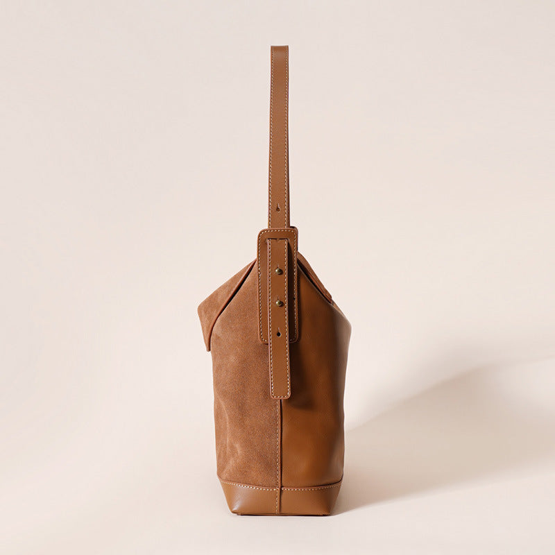 Women’s Genuine Leather Flap Crossbody Shoulder Tote Bag In Vintage image 2