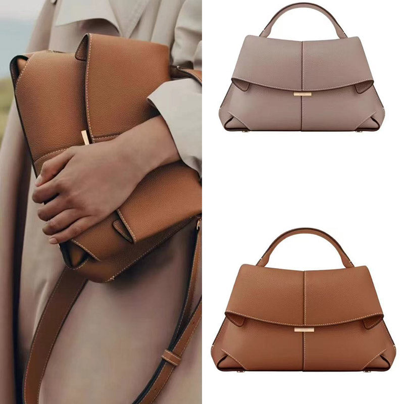 Women’s Genuine Leather Flap Shoulder Handbag image 9