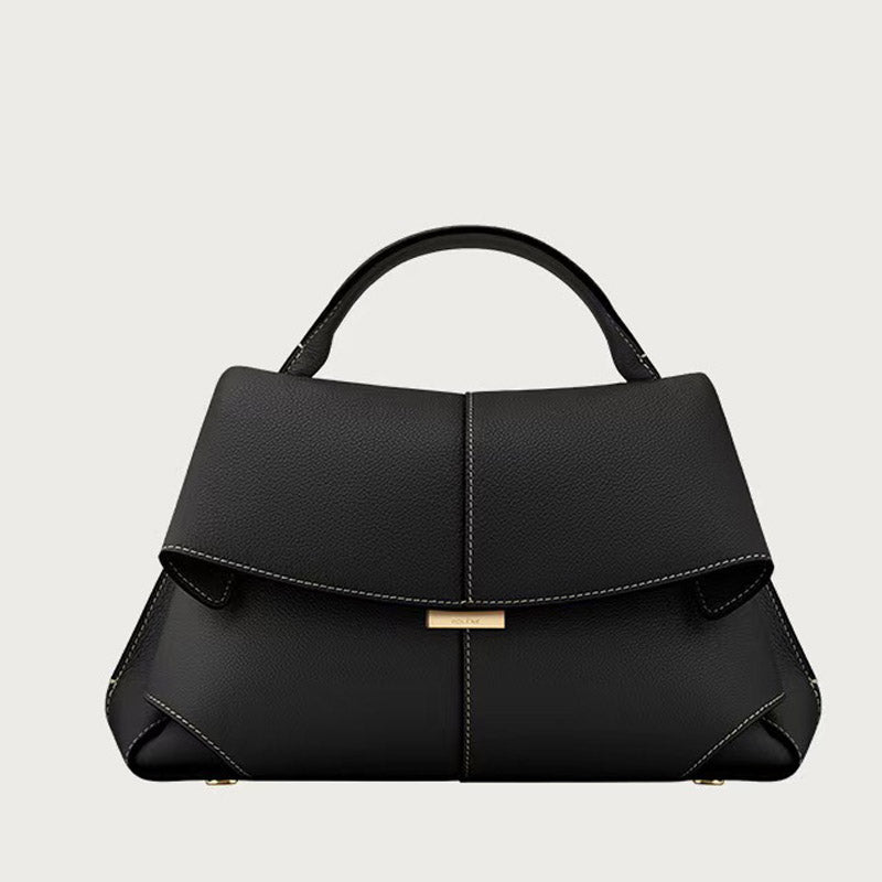 Women’s Genuine Leather Flap Shoulder Handbag image 3