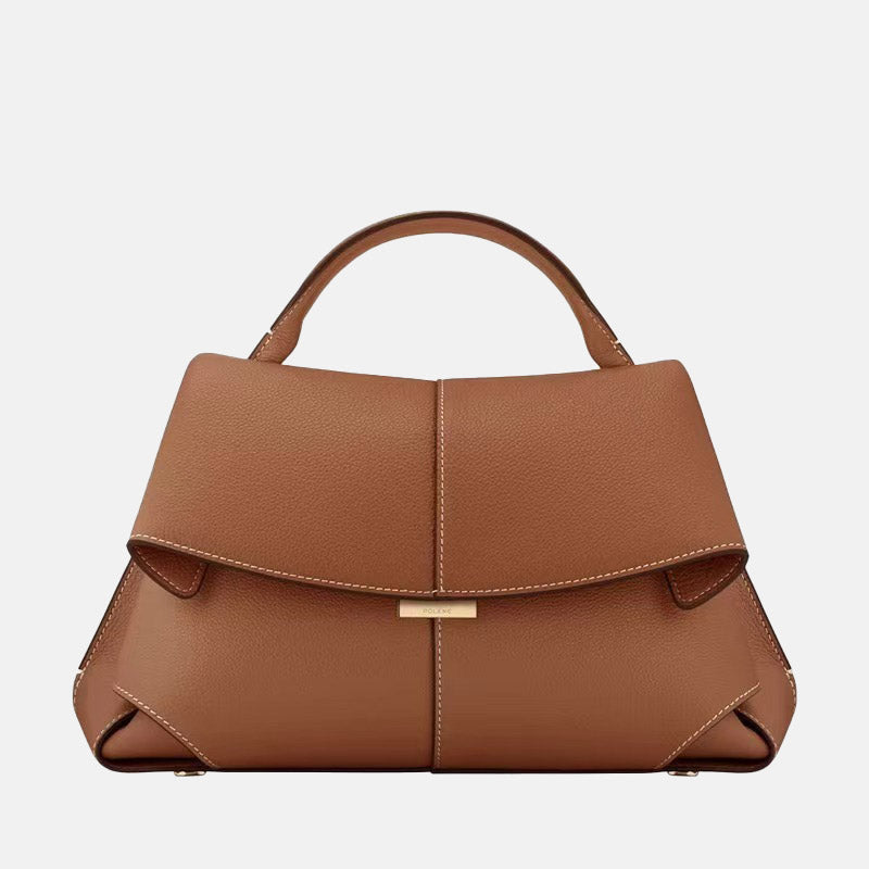 Women’s Genuine Leather Flap Shoulder Handbag image 8