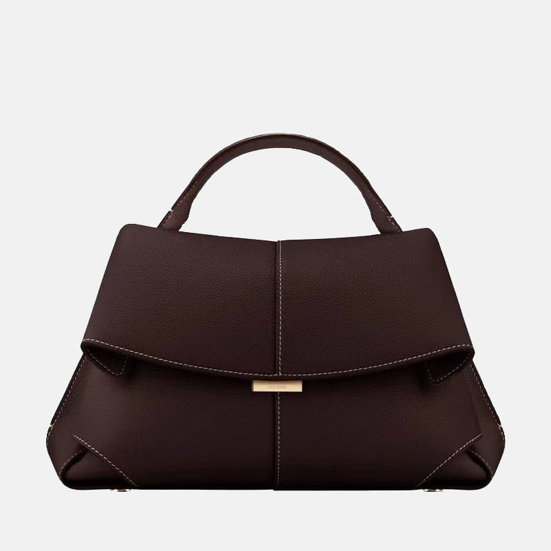 Women’s Genuine Leather Flap Shoulder Handbag image 10
