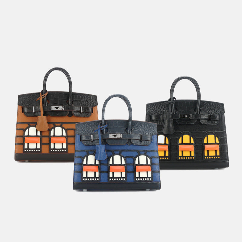 Women’s Genuine Leather HOUSE Top Handle Bags image 8