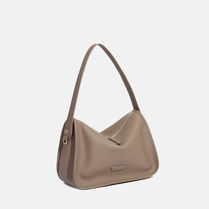 Women’s Genuine Leather Hobo Bag with Crossbody Strap image 3