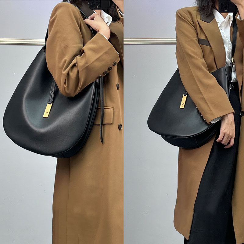 Women’s Genuine Leather Lock Hobo Bag image 7
