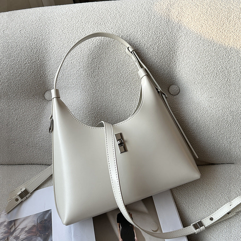 Women’s Genuine Leather Lock Single Shoulder Tote Bag image 5