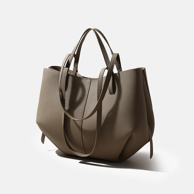 Women’s Genuine Leather Magnetic Closure Crossbody Tote Bag image