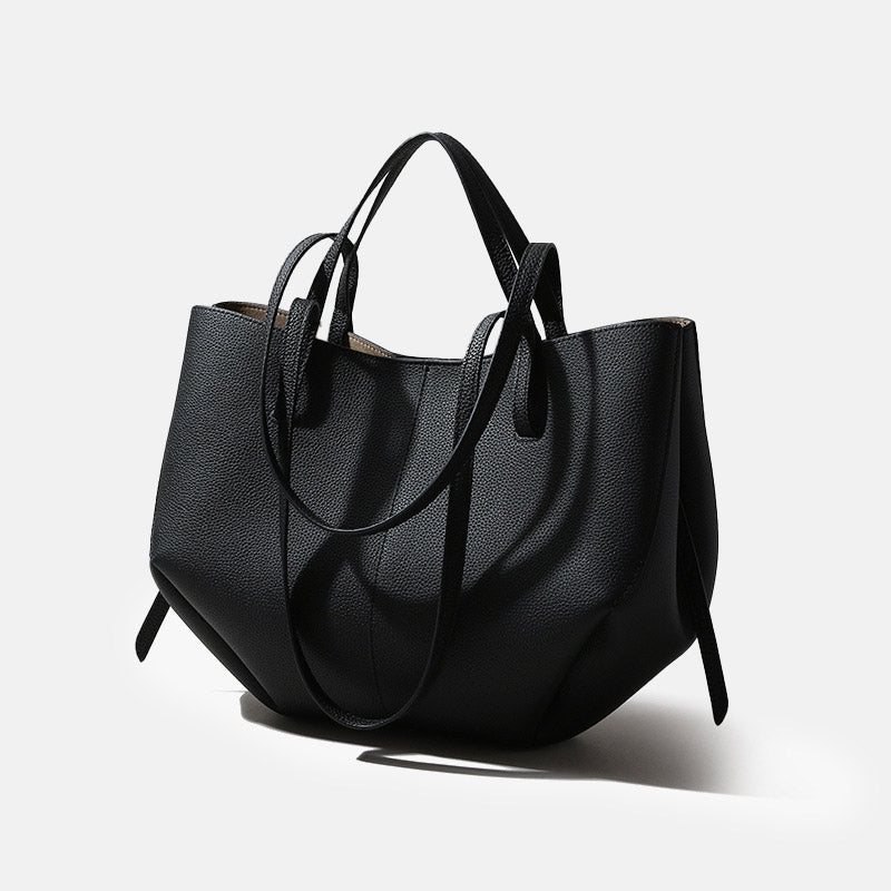Women’s Genuine Leather Magnetic Closure Crossbody Tote Bag image 3