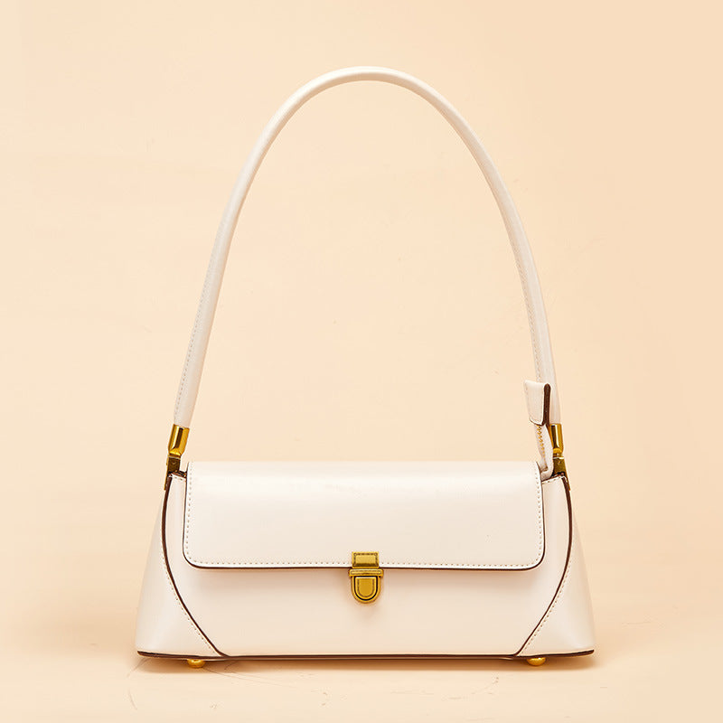 Women’s Genuine Leather Minimal Baguette Bags image 7