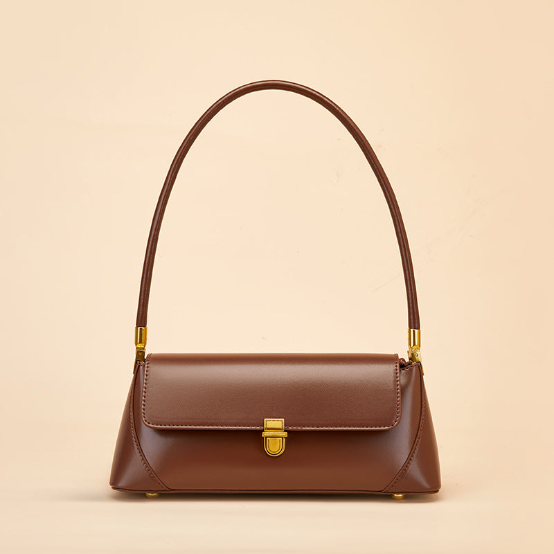 Women’s Genuine Leather Minimal Baguette Bags image 3