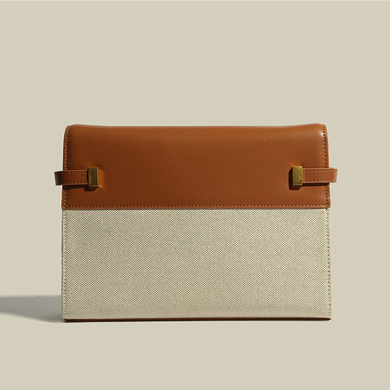 Women’s Genuine Leather Minimalist Color Block Crossbody Shoulder Bag image 3