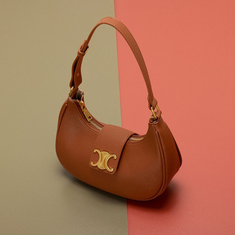 Women’s Genuine Leather Minimalist Crossbody Bag with Magnetic Closure image 2