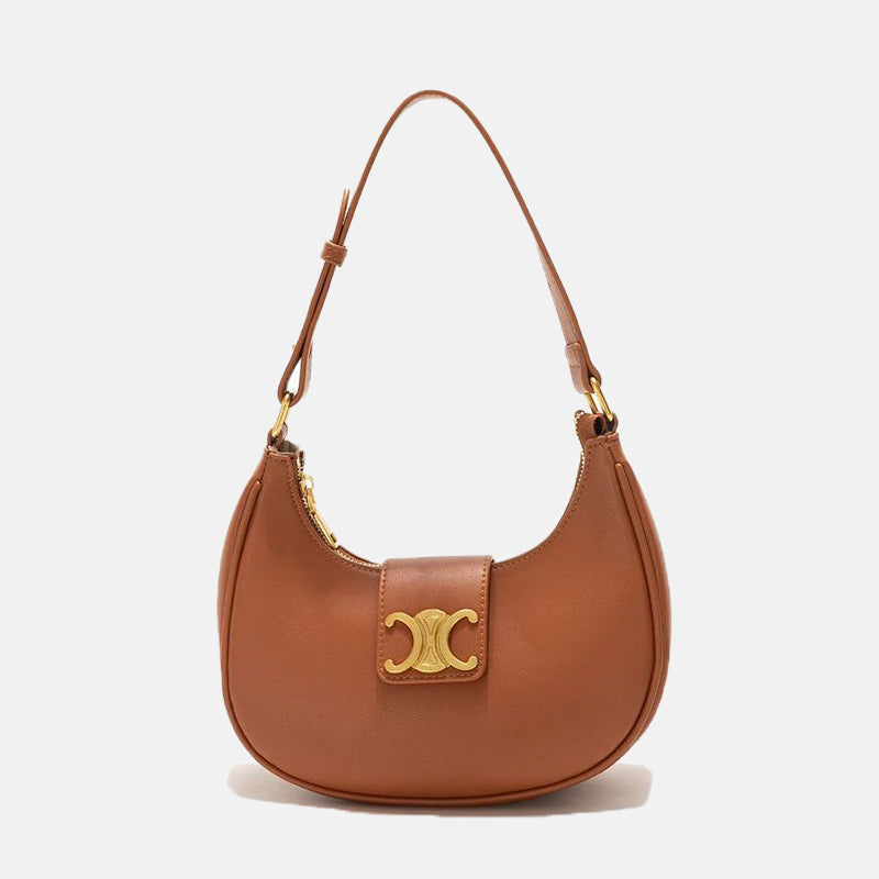 Women’s Genuine Leather Minimalist Crossbody Bag with Magnetic Closure image