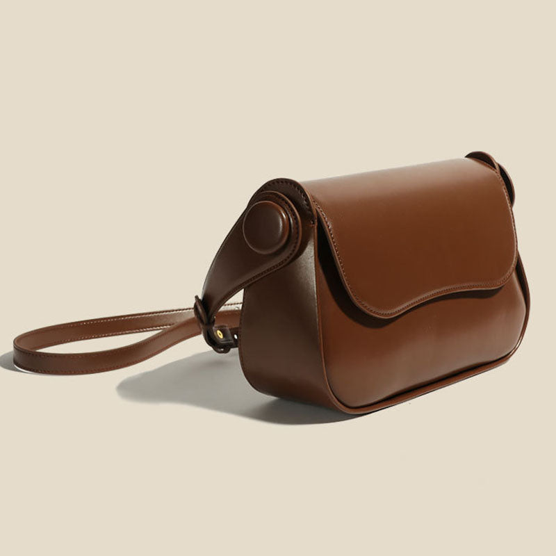 Women’s Genuine Leather Minimalist Crossbody Baguette Bags image 6